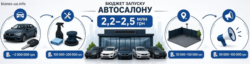 Сколько денег нужно для старта небольшого салона подержанных авто? 